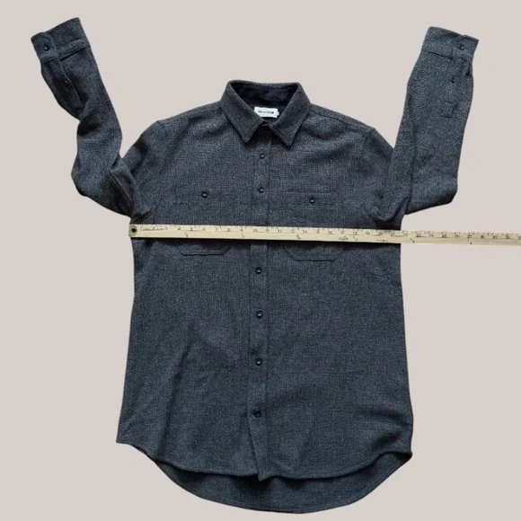 Taylor Stitch The Service Shirt Ash Melange Wool - Picture 7 of 8